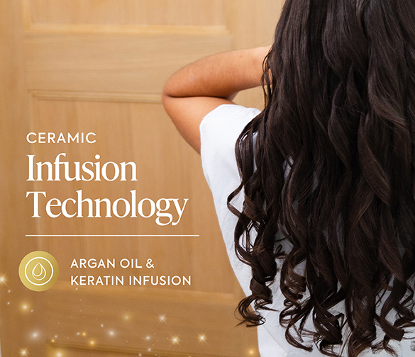 Ceramic infusion technology. Argan oil and keratin infusion.