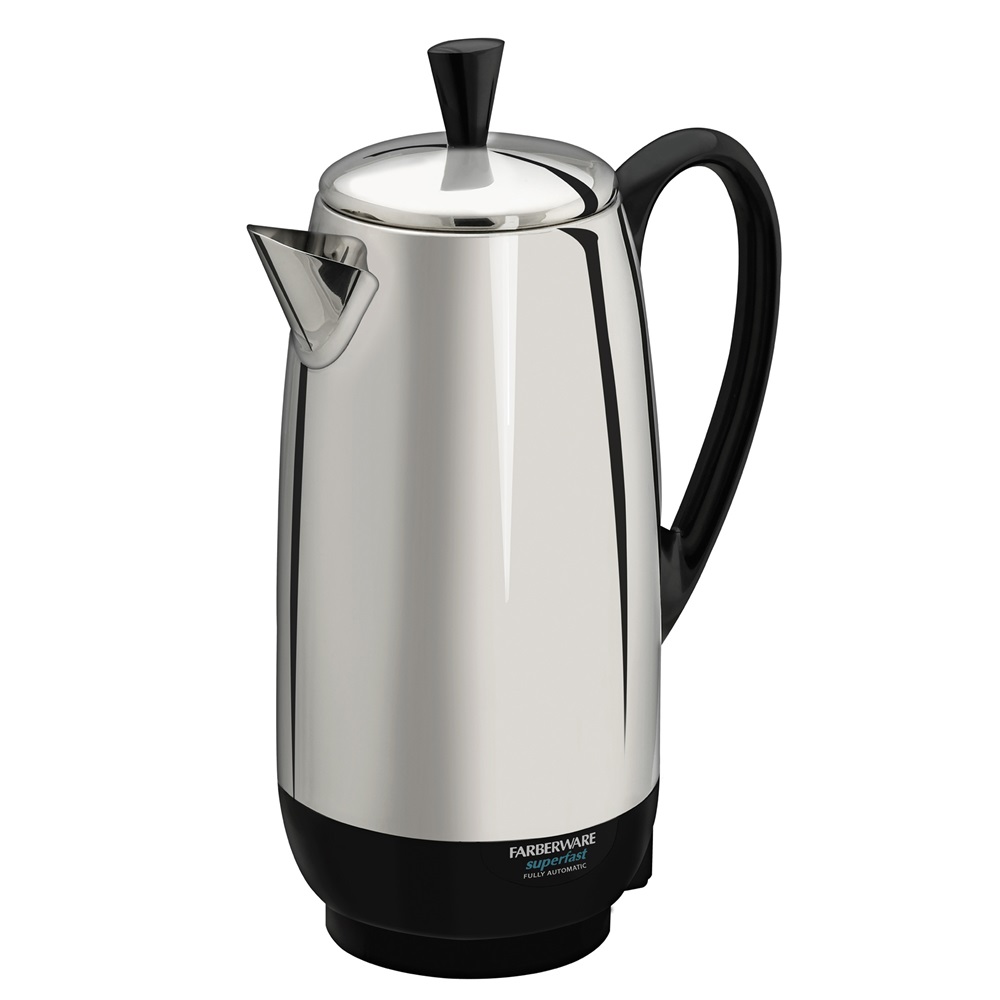 2-8 Cup* Electric Percolator, Stainless Steel, FCP280