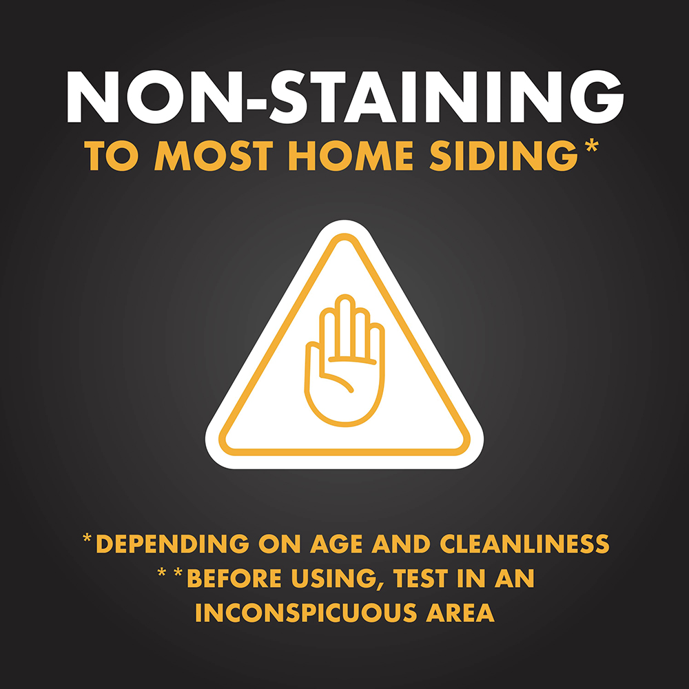 Non-staining to most home siding