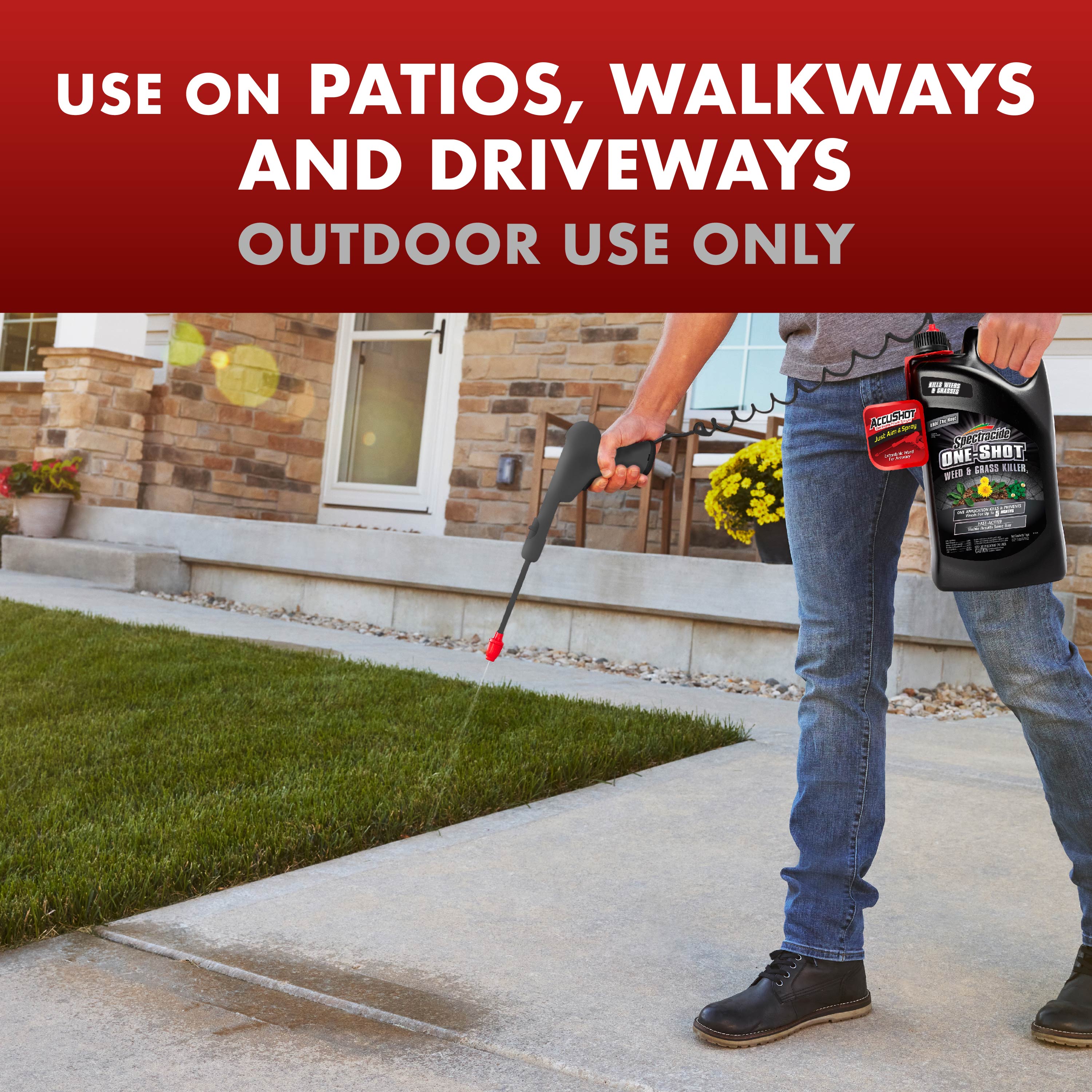 HG-97186 One-Shot™ Weed & Grass Killer2 (AccuShot® Sprayer), 1 gal - Use Outdoors