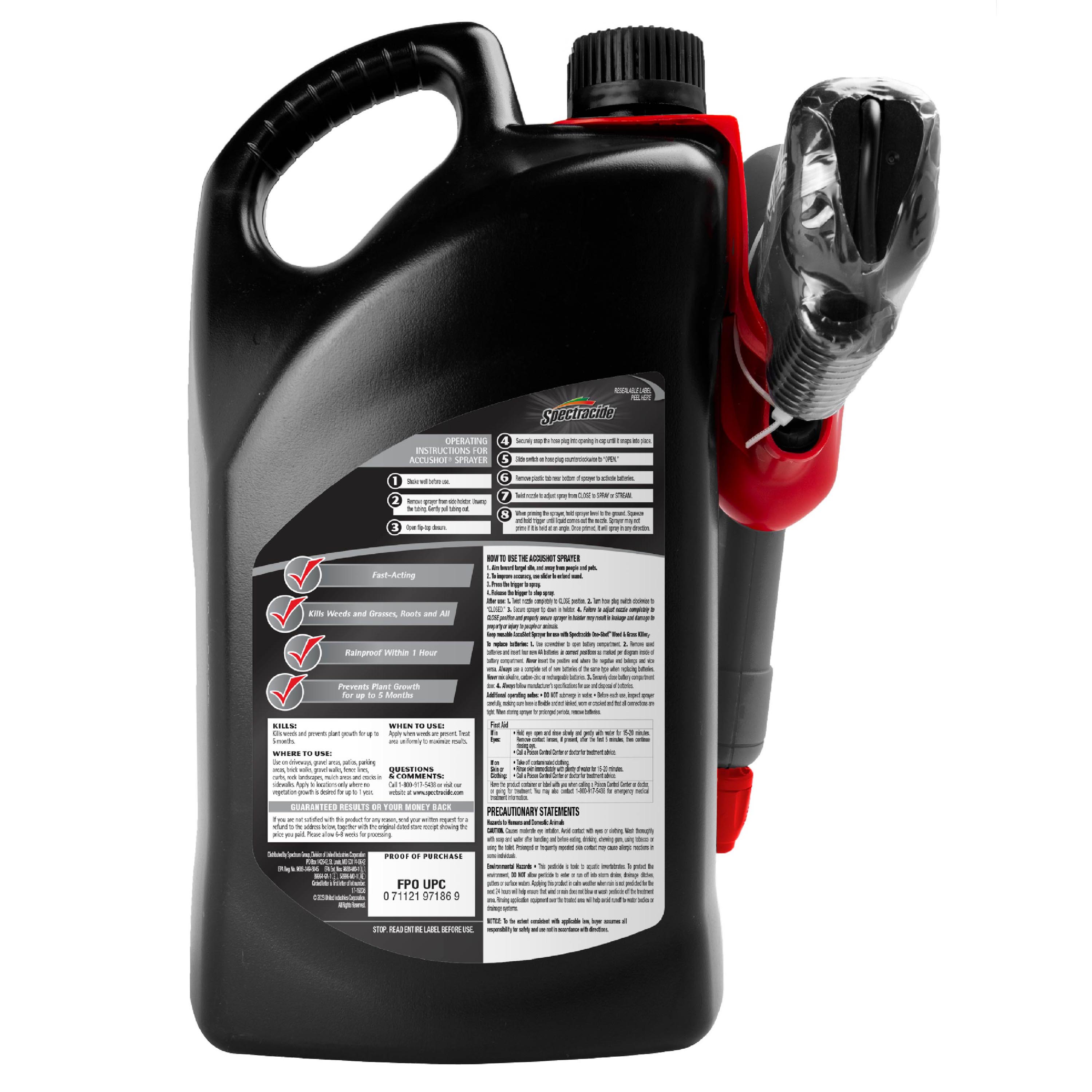 HG-97186 One-Shot™ Weed & Grass Killer2 (AccuShot® Sprayer), 1 gal - Back Render
