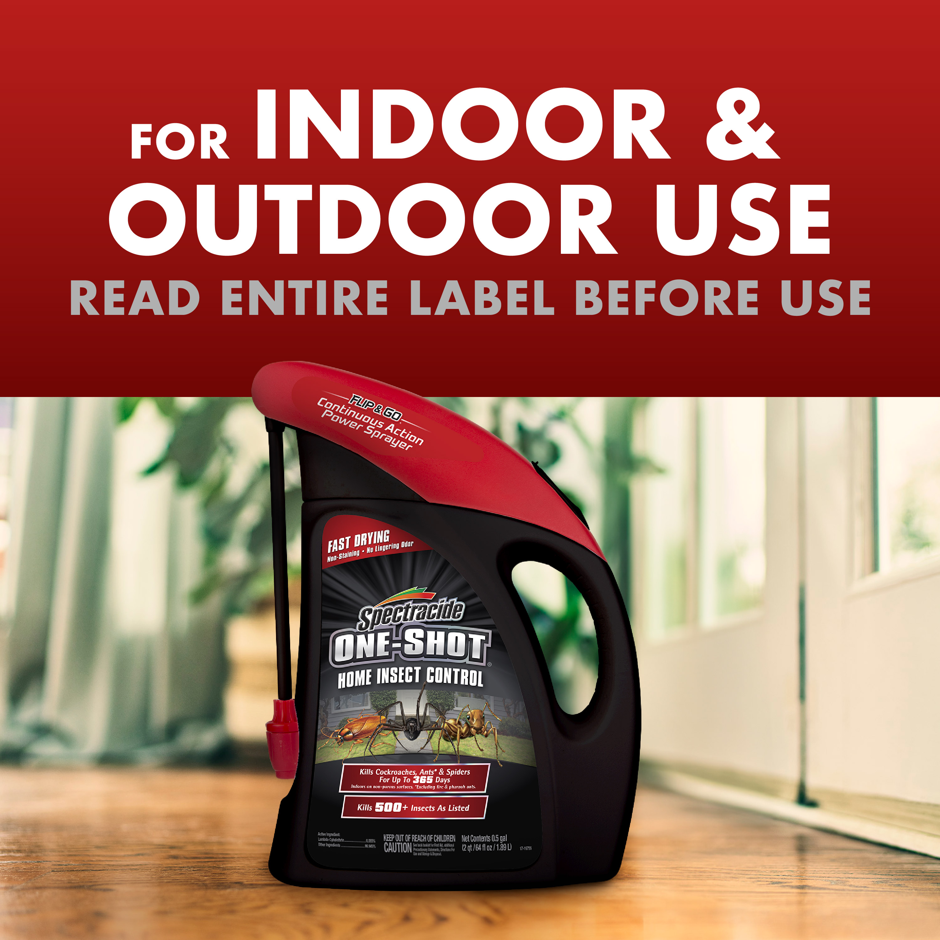 HG-97296 One-Shot™ Home Insect Control Flip&Go™ Indoor Outdoor Use
