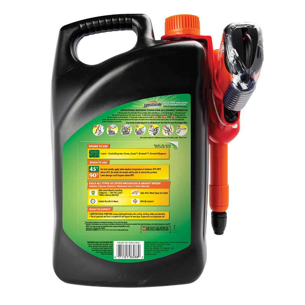 HG-96588 Weed Stop for Lawns plus crabgrass killer Accushot