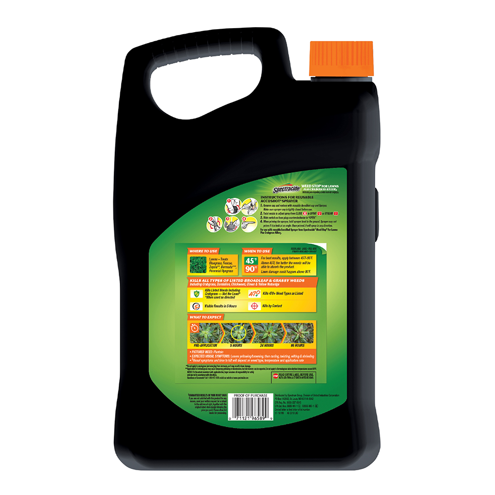 HG-96589 Weed Stop for Lawns plus crabgrass killer Accushot Refill