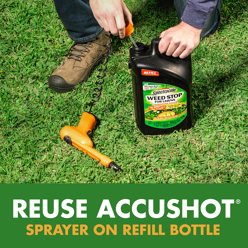 Reuse Accushot® sprayer on refill bottle