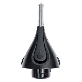 Dual-sided trimmer head for nose, ear, and brow trimmer, front view.