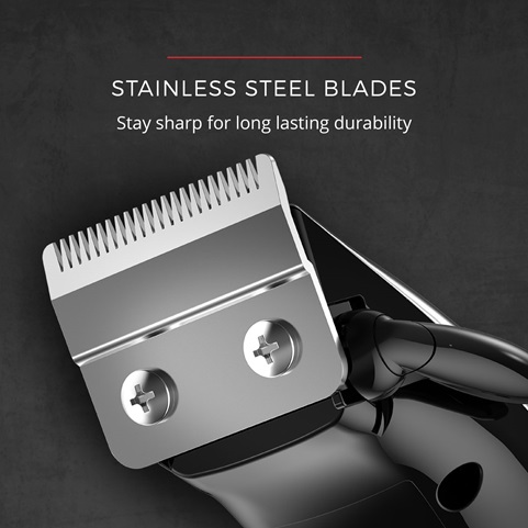 Stainless Steel Blades. Stay sharp for long lasting durability.