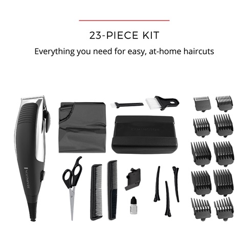 23-Piece Kit. Everything you need for easy, at-home haircuts. 