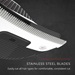 Stainless Steel Blades Easily cut all hair types for comfortable, consistent cut