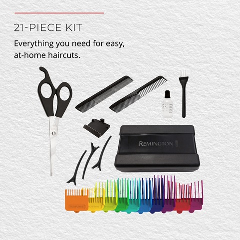 21-Piece Kit - Everything you need for easy,  at-home haircuts.