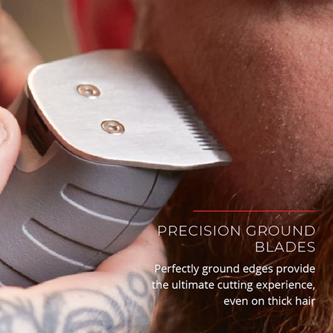 Precision ground blades. Perfectly ground edges provide the ultimate cutting experience, even on thick hair.