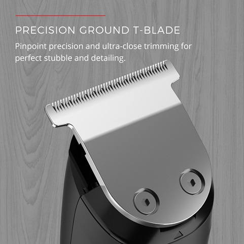 Precision Ground T-Blade - Pinpoint precision and ultra-close trimming for perfect stubble and detailing