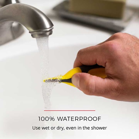 100 Percent Waterproof - Use wet or dry, even in the shower