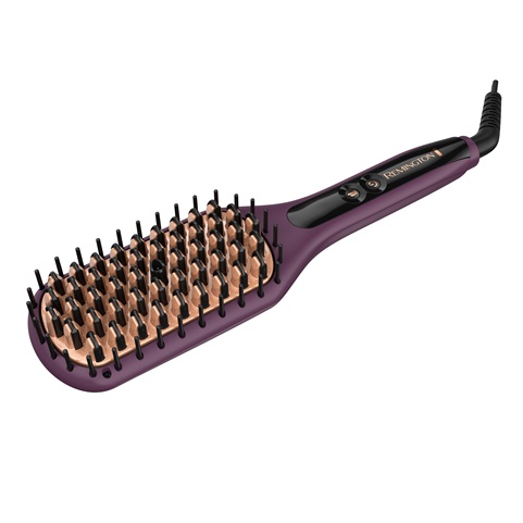 remington 2 in 1 heated straightening brush with thermluxe technology cb7840sa hero image