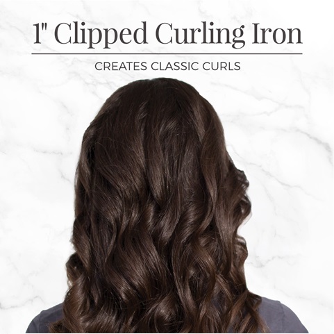1 inch clipped curling iron creates classic curls