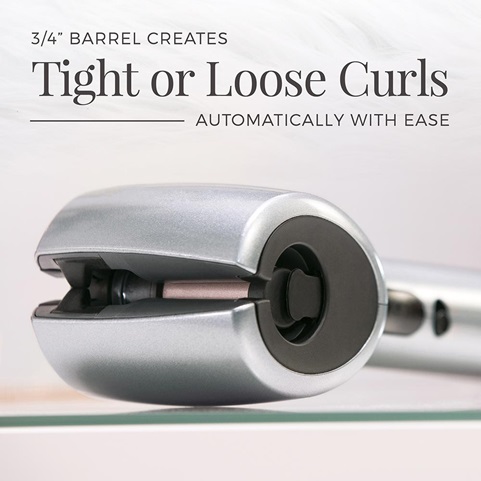 CI8019 Barrel Creates Tight or Loose Curls Automatically with Ease