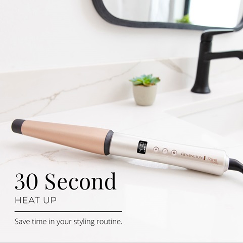 Heats up in just 30 seconds. Save time in your styling routine!