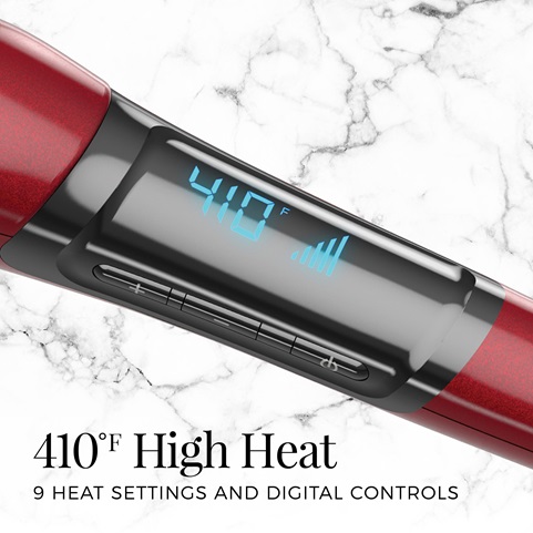410 F high Heat and 9 heat settings