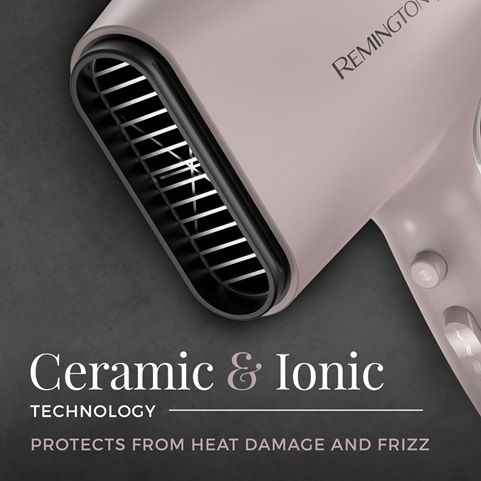 Ceramic and Ionic technology. Protects from heat damage and frizz.