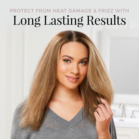 Protect from heat damage and frizz with long lasting results