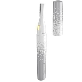 Smooth & Silky® Facial Pen Trimmer, shown with lid and detail light.