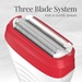 Three blade system for a close shave