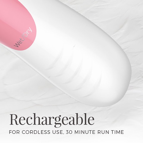 Rechargeable. For cordless use, 30 minute run time