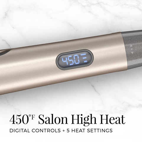 450 degree salon high heat. Digital controls, plus 5 heat settings.