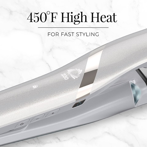 PROLUXE HydraCare™ 1” Flat Iron gets up to 450 degrees F - S9001