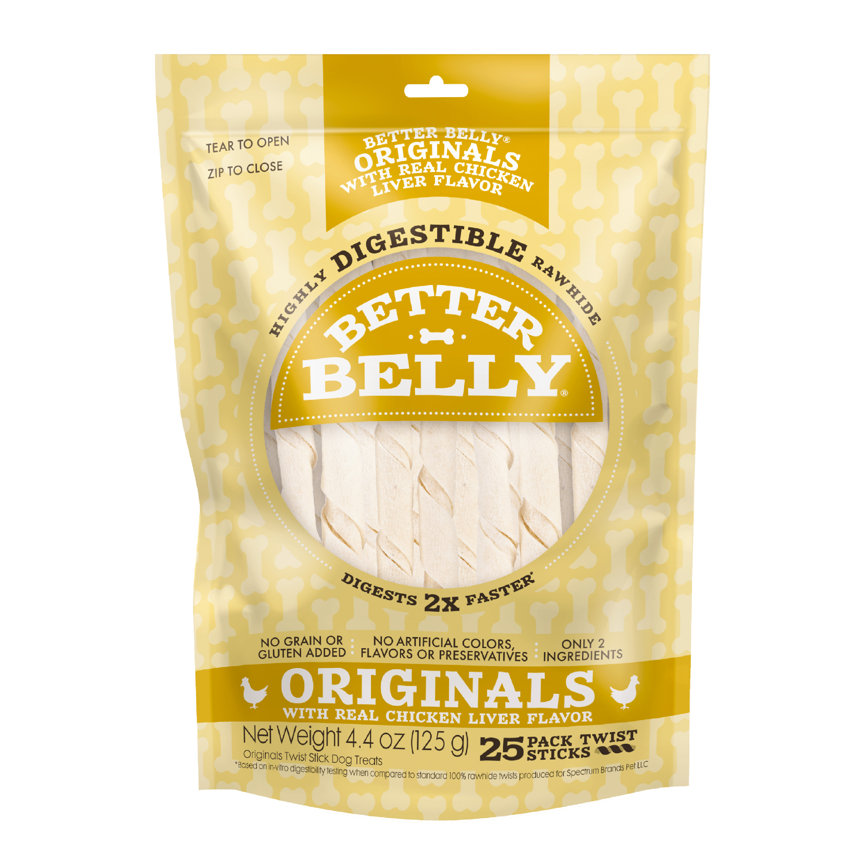 Better Belly® Twists, 25 Count, 4.4 Ounces, Treat Your Dog With Highly