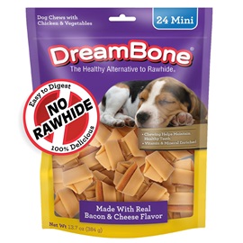 DreamBone Bacon and Cheese Mini Bones 24 Count