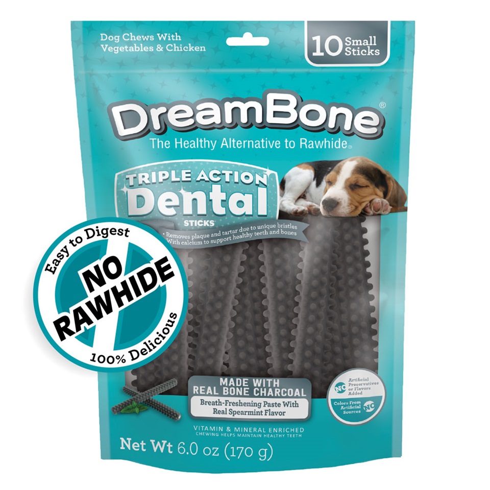 DBD-00876W DreamBone Dental Stick Charcoal Small front of packaging