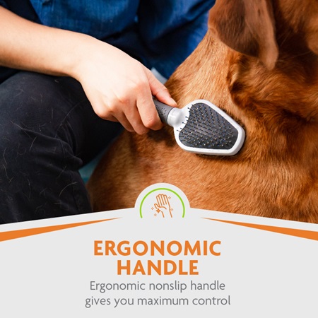 P-92929 Dual Grooming Brush - Ergonomic Handle