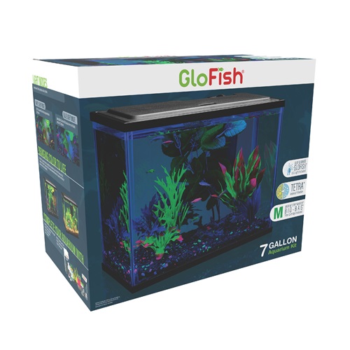GloFish Aquarium Kit, 7 Gallons, Includes Blue & White LED Lights