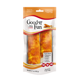 Good ’n’ Fun® Triple Flavor Chews 7” Rolls 2 ct