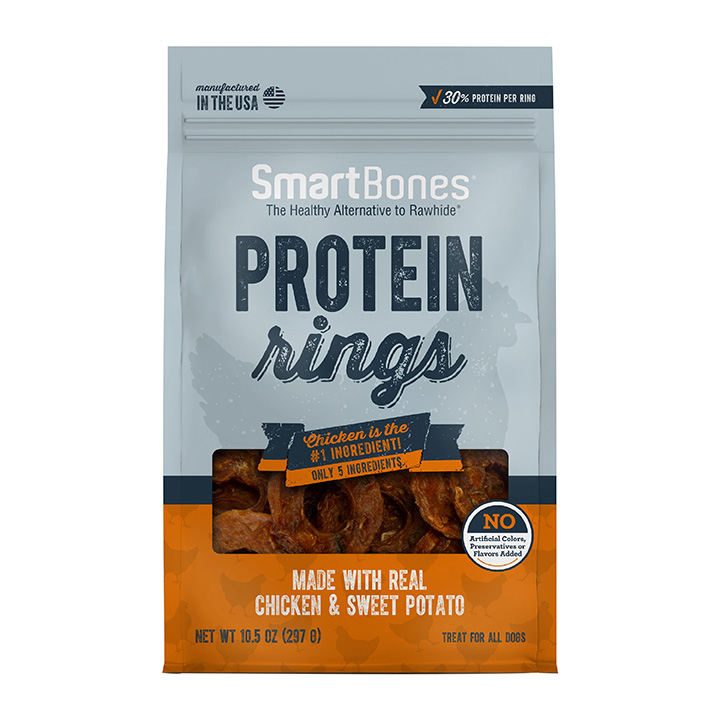SBT-00550 SmartBones Chicken Protein Rings front of packaging