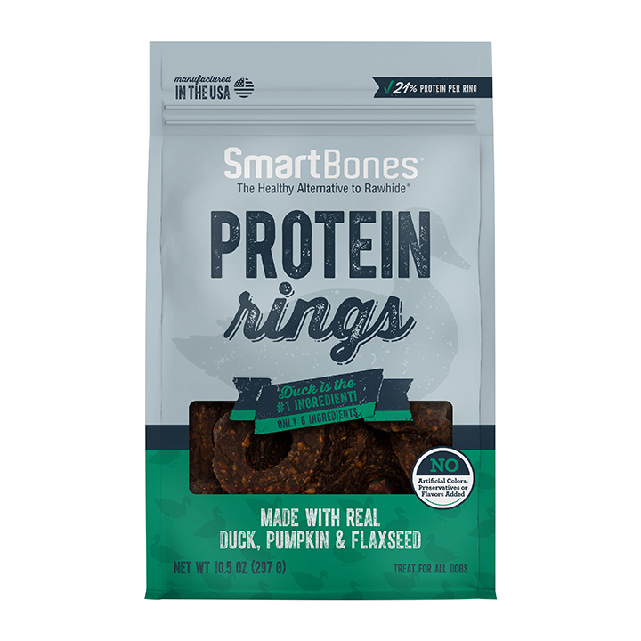 SBT-00558 SmartBones Duck Protein Rings front of packaging