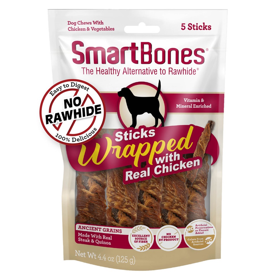 SmartBones Sticks Wrapped with Real Chicken made with Real Steak and Quinoa 