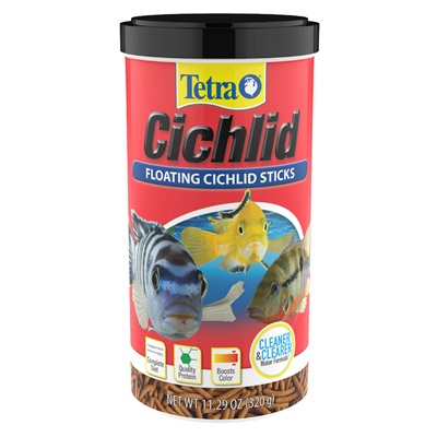 Tetra TetraCichlid Cichlid Floating Cichlid Sticks Fish Food, 2.64-oz jar