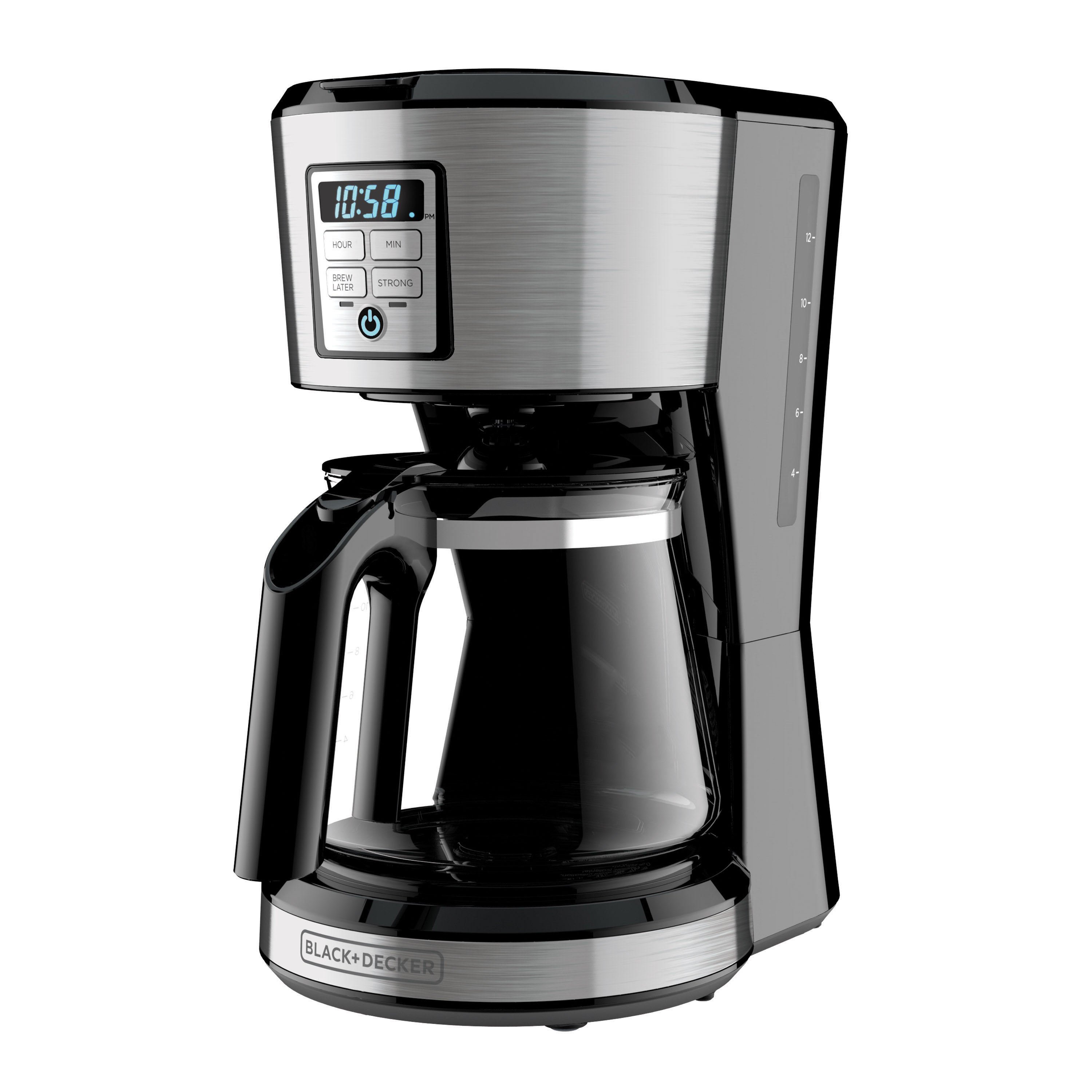Black+Decker 12-Cup Mill and Brew Coffeemaker has a built-in