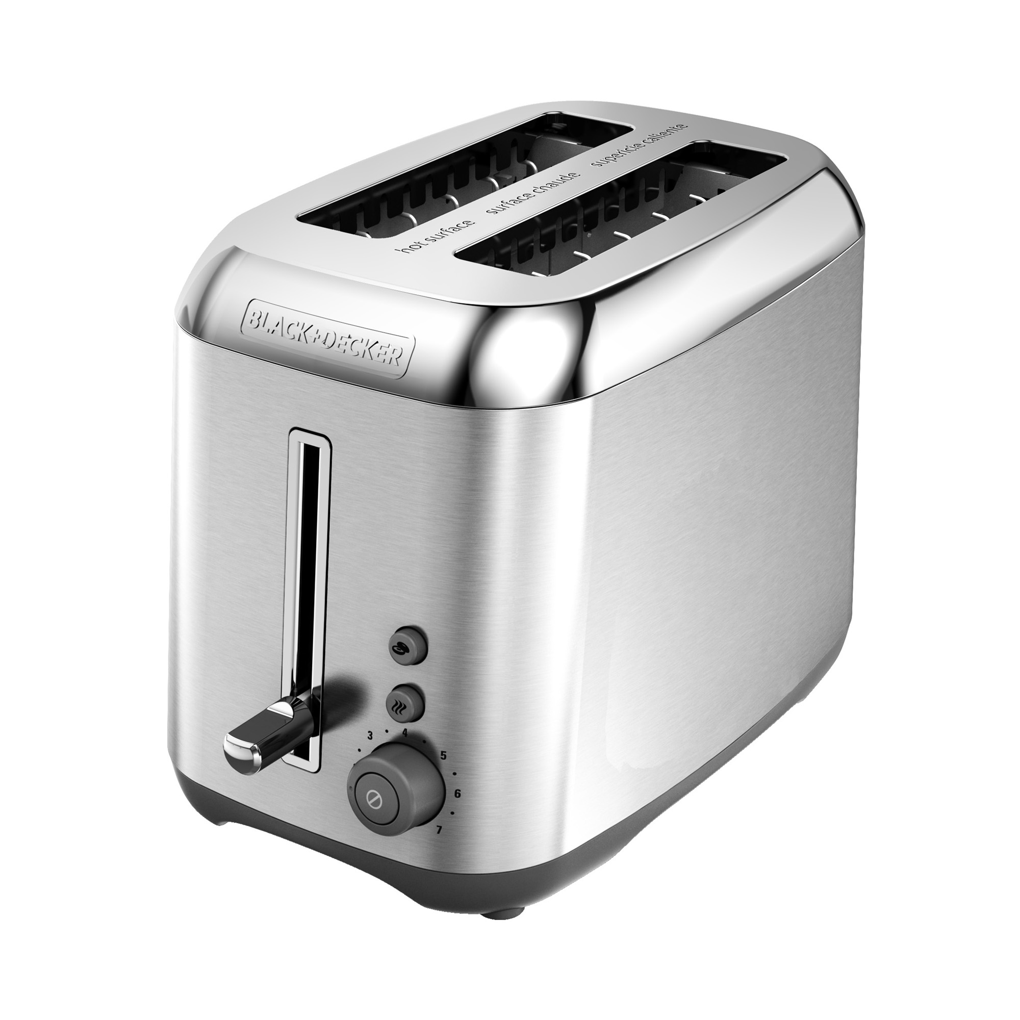 Black+Decker Honeycomb Collection 2-Slice Toaster with Premium Textured  Finish, White, TR1250WD 