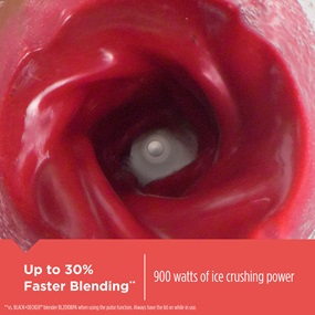 Up to 30% Faster Blending. 900 Watts of ice crushing power.