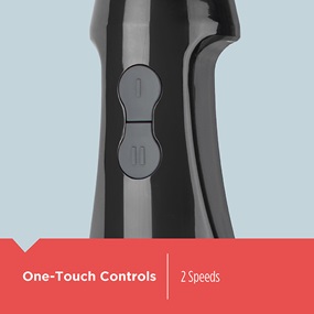 One-touch controls and 2 speeds.