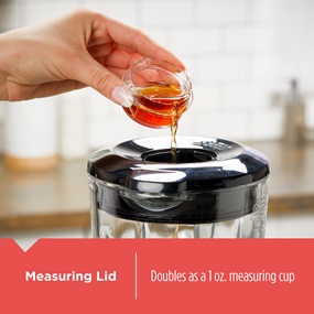 Measuring Lid doubles as a 1 oz. measuring cup