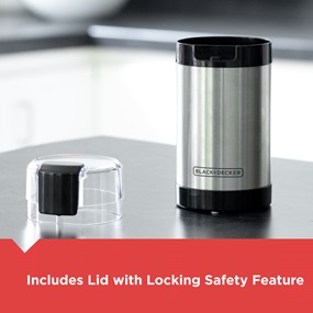 Includes lid with locking safety feature
