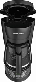 BLACK+DECKER 12-Cup Programmable Coffee Maker, Ombré Black/Silver, CM4002B  