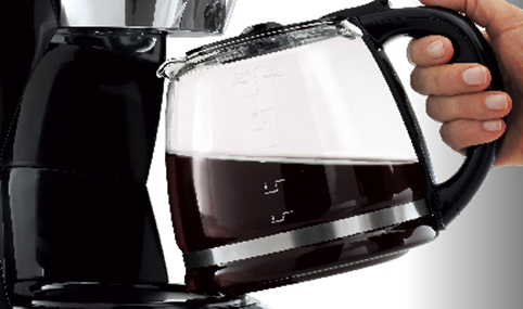 BLACK+DECKER 12-Cup Programmable Coffee Maker, Ombré Black/Silver