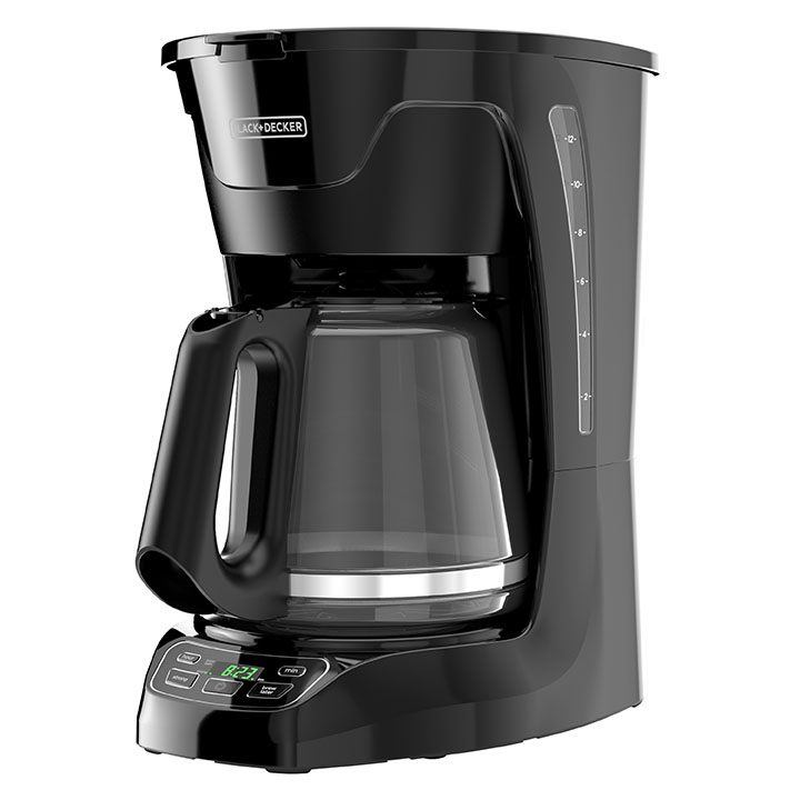  Black+Decker CM1160B 12-Cup Programmable Coffee Maker,  Black/Stainless Steel: Home & Kitchen