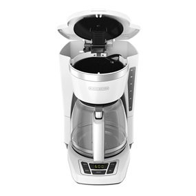 BLACK+DECKER 12-Cup* QuickTouch Programmable Coffeemaker, White, CM1060W