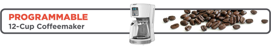 Honeycomb™ Collection 12-Cup* Programmable Coffeemaker, White